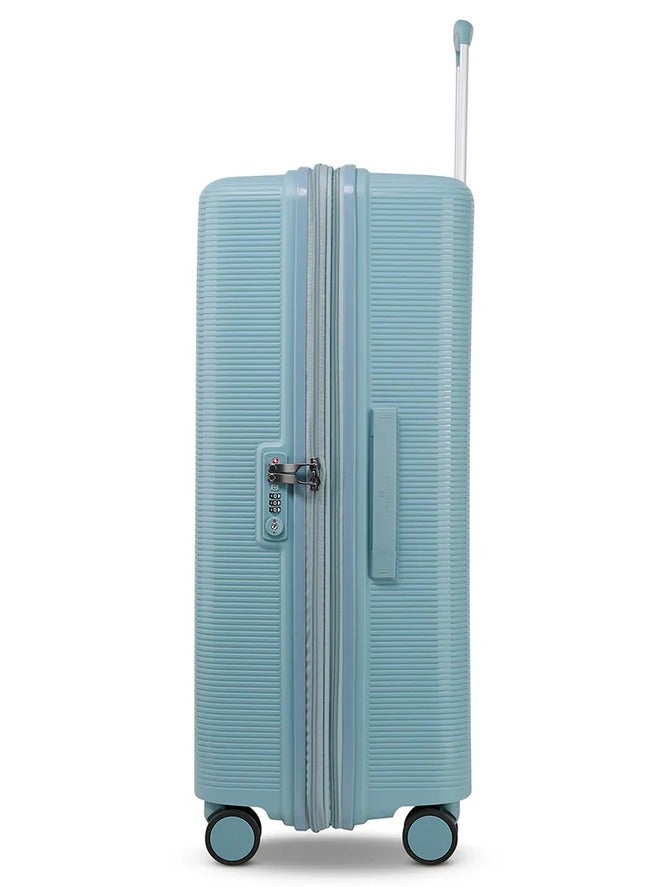 Echolac Forza 75 Cm Hardcase Expandable 4-Double Wheeled Cabin Luggage Trolley - Coastal Blue - Image 5